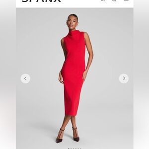 SPANX Vibrant Red Midi Dress